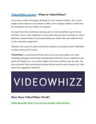 VideoWhizz Review-(Free) bonus and discount