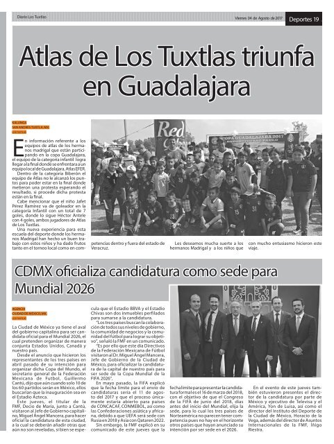 edición de diario los tuxtlas del día 04 de agosto de 2017