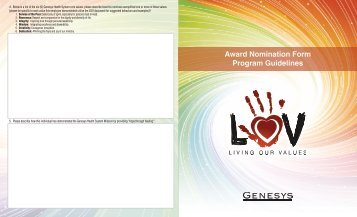 Living Our Values Recognition Program Nomination Form Living ...