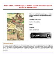 Downloads E-Book Pierre Gilles Constantinople  A Modern English Translation Italica Historical Travel Guides Full Online