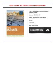 Download E-Book Fodors Israel 9th Edition Fodors Essential Israel Full Collection