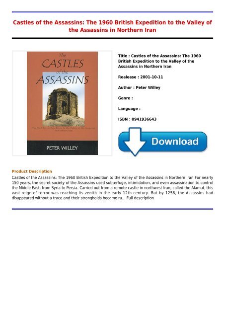 Review Castles of the Assassins  The 1960 British Expedition to the Valley of the Assassins in Northern Iran Latest Collection