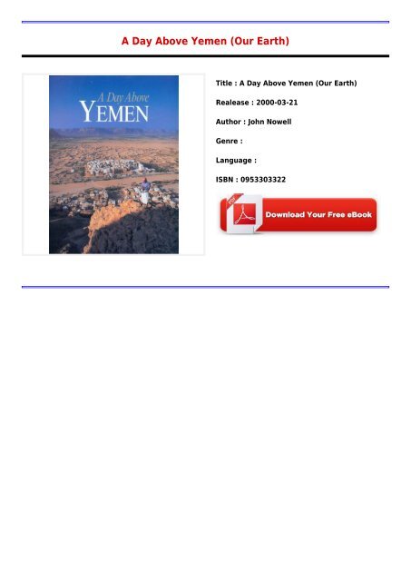 Review A Day Above Yemen Our Earth Latest Collection