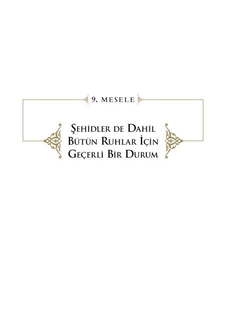 Şehadetin Fazileti İle İlgili Meseleler