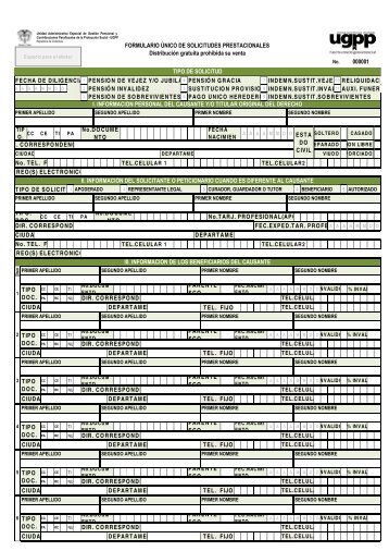 FORMULARIO - SOLICITUD PENSION GRACIA