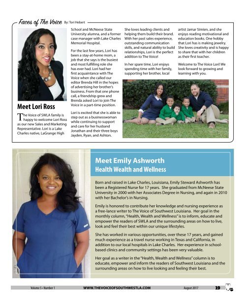 The Voice of Southwest Louisiana August 2017 Issue
