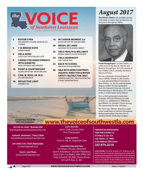 The Voice of Southwest Louisiana August 2017 Issue