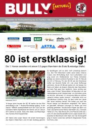 80 ist erstklassig! - SC Frankfurt 1880 eV