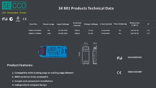 SECCO Dimmable Driver E-catalog ---August 5th，2017