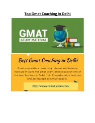 Choose Top Gmat Coaching in Delhi