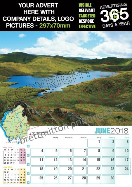 BMP A3 2018 Lakeland Calendar