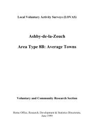 Local Voluntary Activity Surveys (LOVAS) Ashby-de-la-Zouch Area ...