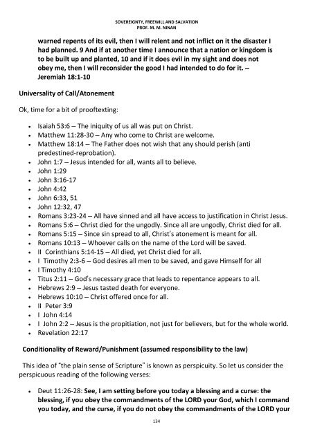 Calvinism and Arminianism