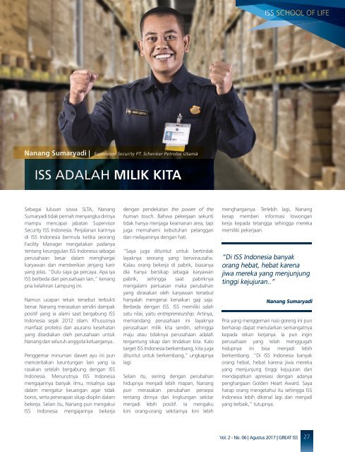 Majalah GREAT ISS Vol 2 No. 6 Agustus 2017