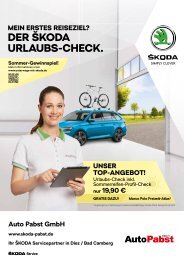 ŠKODA Service Angebote Sommer 2017