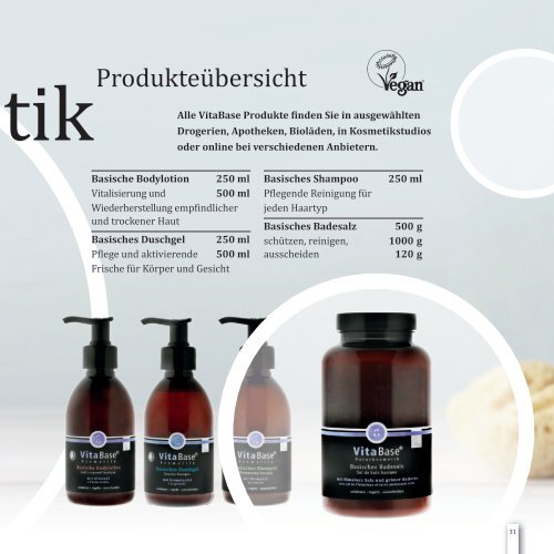 Basische Körperpflege – VitaBase von Aromalife