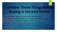 Consider These Things before Buying a Second Home