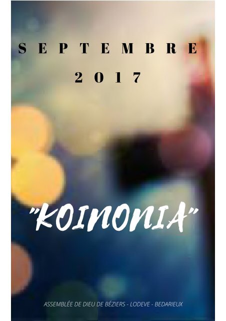 1. KOINONIA. (Septembre 2017)