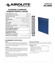 louver type ac460 performance ratings - Airolite Company