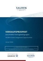 VERKAUFSPROSPEKT - Sauren