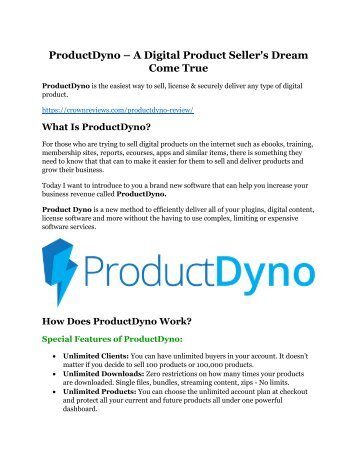 ProductDyno review-$26,800 bonus & discount suddenly