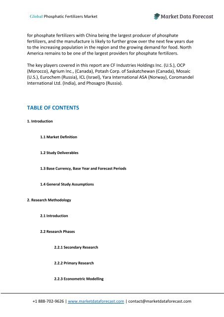 Global Phosphatic Fertilizers Market