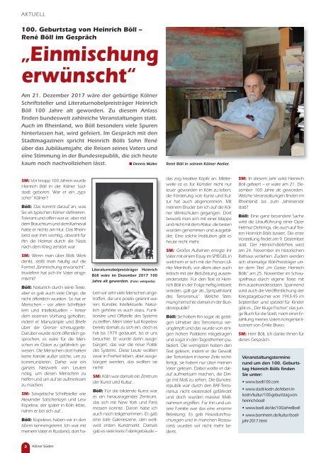 Kölner Süden Magazin Juli 2017