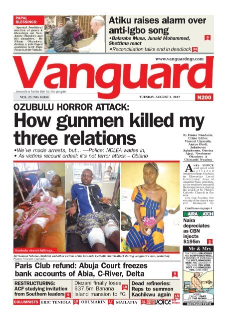 08082017 - OZUBULU HORROR ATTACK - How gunmen killed my three relations