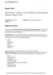Asia-Pacific Waste Gas Treatment Equipments Market Report 2017