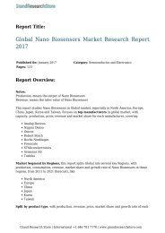 Global Nano Biosensors Market Research Report 2017