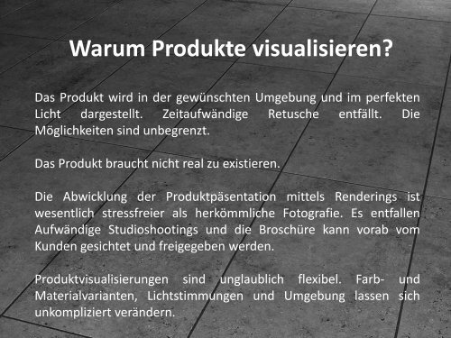 Warum Produkte visualisieren ?