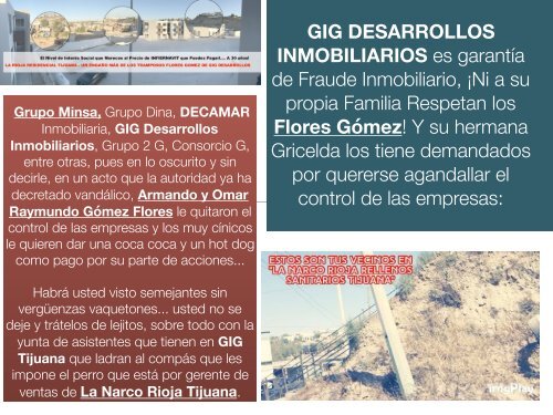 Estafa Inmobiliaria No Confíes Tu Patrimonio a GIG Desarrollos Inmobiliarios La Rioja Tijuana Fraude en Bienes Raíces