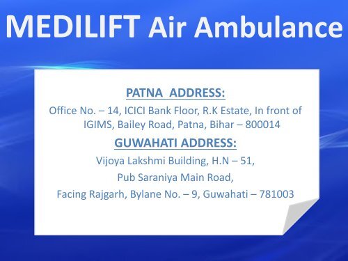 Contact to Get Best Air Ambulance Service in Jabalpur by Medilift