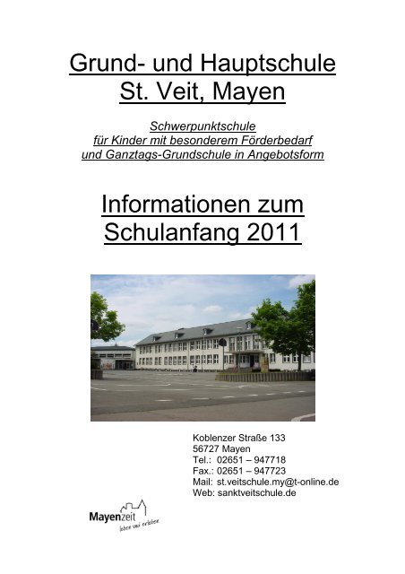 Der Sportunterricht Im Ersten Schuljahr St Veit Schule Mayen