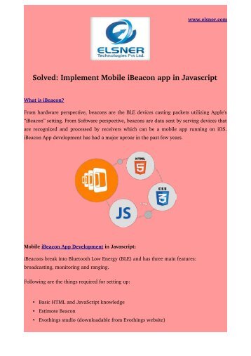 Solved: Implement Mobile iBeacon app in Javascript