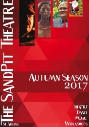 AUTUMN 2017 SEASON - SANDPIT THEATRE