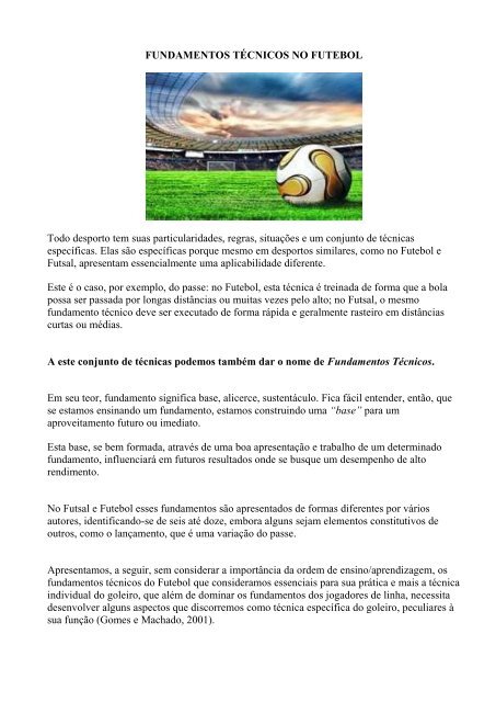 Fundamentos do Futebol – Futline