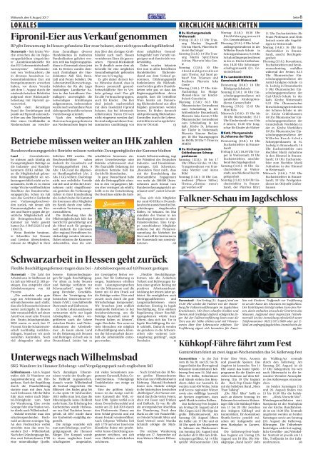 Wochen-Kurier 32/2017 - Lokalzeitung für Weiterstadt und Büttelborn