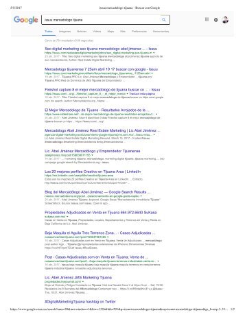 Issuu Mercadologo Tijuana - Google Mexico Search Results - May 5, 2017 - SEO - Buscar con Google