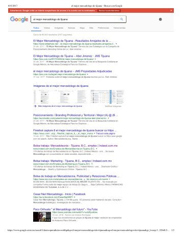 el mejor mercadologo de tijuana - Buscar con Google - Google México Serps Positions Search Results