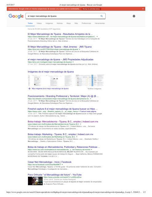 el mejor mercadologo de tijuana - Buscar con Google - Google México Serps Positions Search Results