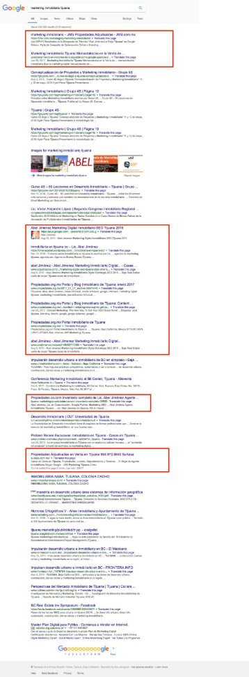 Marketing Inmobiliario Tijuan - Keyword Search Results Google SEO Digital Marketing Campaign for JMS.COM.MX and Personal Branding for Abel Jimenez -screenshot-www.google.com.mx-2017-04-15-06-33-50