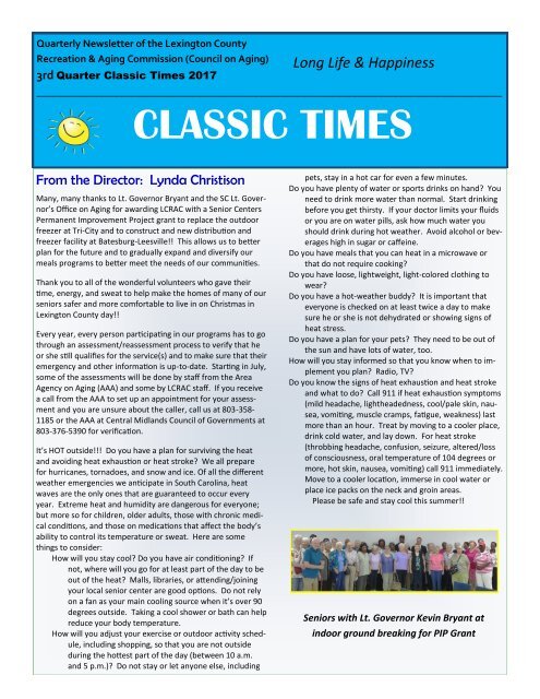 Classic Times Newsletter Q3 2017