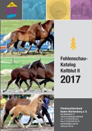 Fohlenschaukatalog Kaltblut II 2017