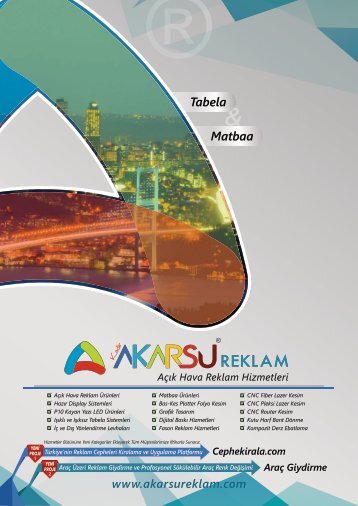 Akarsu Reklam - 2018 Firma Kataloğu