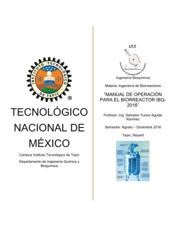 Manual de Operación para el Biorreactor IBQ-2016