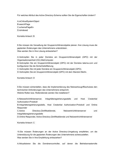 Prüfungsvorbereitung 70-413