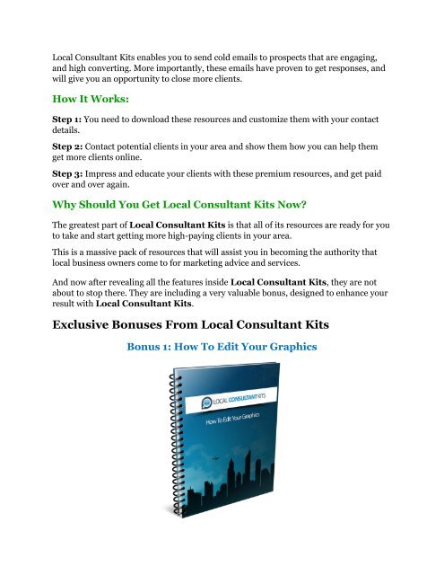 Local Consultant Kits review- Local Consultant Kits $27,300 bonus &amp; discount