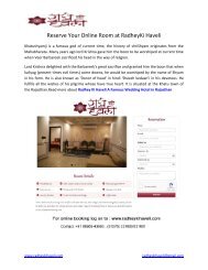 Reserve Your Online Room at RadheyKi Haveli