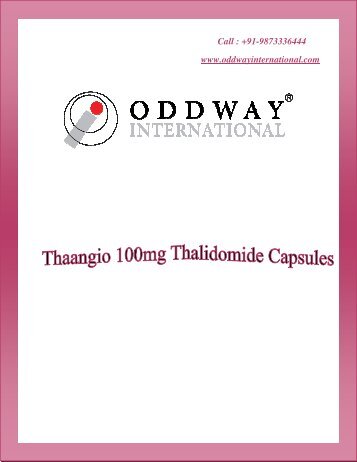 Thaangio Thalidomide 100 mg Capsules Dr Reddy Wholesale Price | Cancer Medicine Pharmaceutical Wholesale Industry
